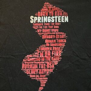 Bruce Springsteen NEW JERSEY Unisex Songs Shirt - XL🎸